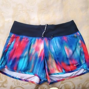 Nike Women's Dri Fit Multicolor Rainbow Shorts